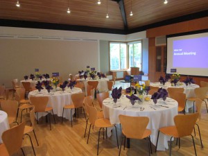 Worship Room set up for Dinner